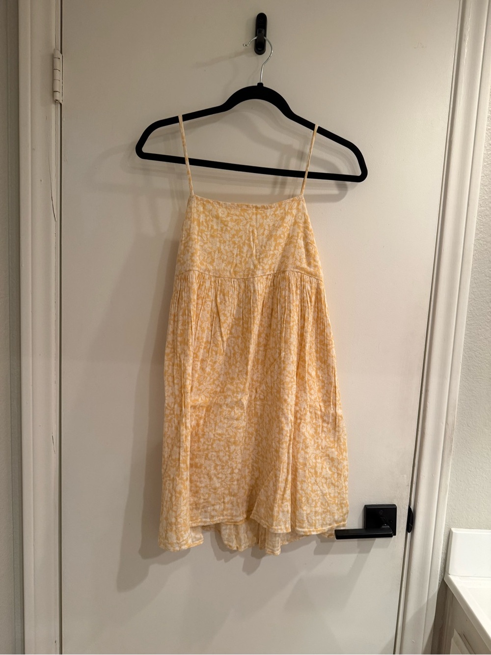 American Eagle Yellow Floral Spaghetti Strap Sundress